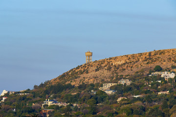 Center of screen Reservoir on Northcliff Johannesburg against clear sky