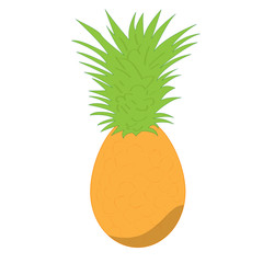 Isolated pineapple on a white background, Vector illustration