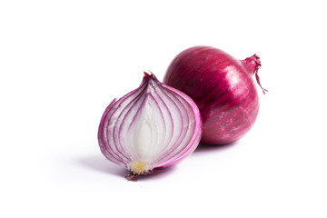 Fototapeta premium Red sliced onion
