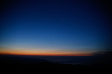 Morning glow from the mountain