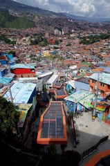 Medellin escelators in Comuna 13