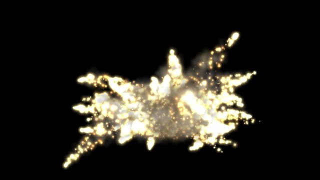 4k Fireworks in explosion celebrations stage background,abstract particle vj art backdrop.