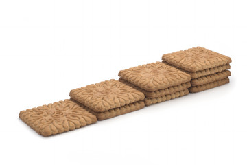 Cookies on a white background