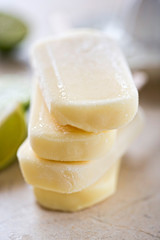 Lime coconut popsicle ice creams 