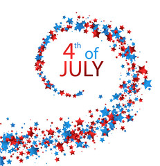 4th July card with stars.