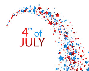 4th July background with stars.