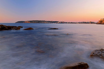 Sunrise color at Freshwater Beach, Sydney, Australia