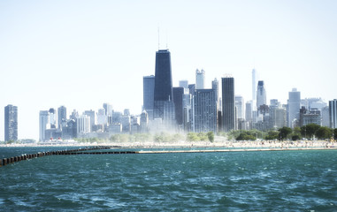 Chicago windy day