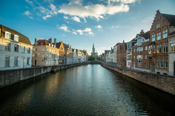 Fototapeta na wymiar Bruges city heritage building for tourist people visit
