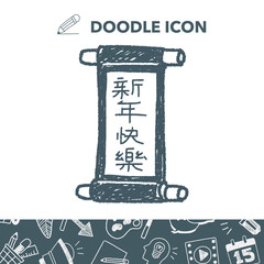 Chinese New Year; Chinese words calligraphy scrolls