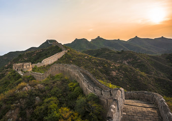 Fototapeta na wymiar Great Wall at dusk