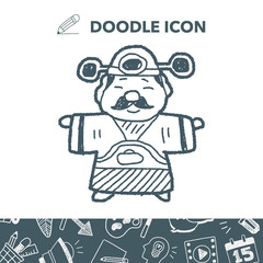 Chinese New Year; God of wealth doodle