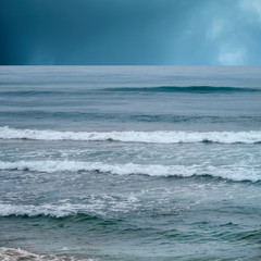 stormy day on beach