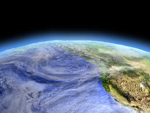 West coast of Canada from space