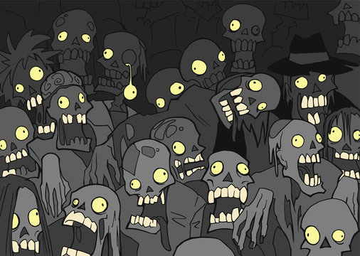 Halloween zombie illustration