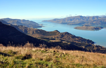 Lyttleton Harbour on a Perfect Autumn Day, Christchurch, New Zealand