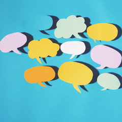 Speech bubble theme text messaging theme