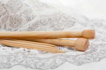 isolated knitting needles