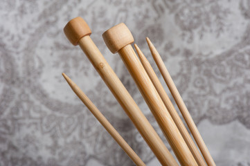 isolated knitting needles