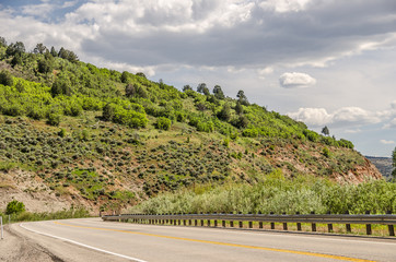 Mountain Road with a Guardrail