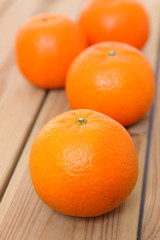 新鮮な蜜柑4個スタジオショット