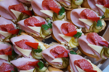 czech sandwiches - typical czech gourmet food