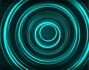 Neon circles abstract background