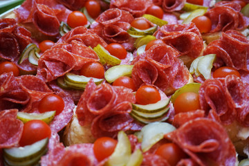 czech sandwiches - typical czech gourmet food