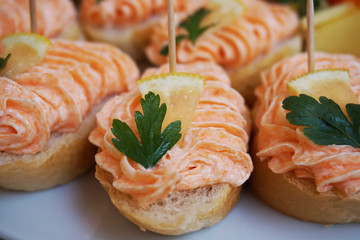 czech sandwiches - typical czech gourmet food