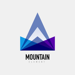 Mountain logo geometric design
