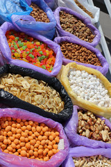 Street trading. Nuts and dried fruits