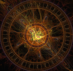 Abstract illustration of a fractal explosion