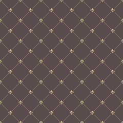 Geometric dotted golden pattern. Seamless abstract modern texture for wallpapers and backgrounds