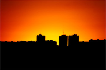 Fototapeta premium Sunset in the city