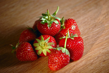 Fresh strawberries on the table