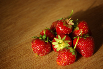 Fresh strawberries on the table