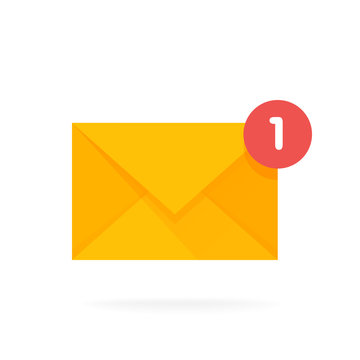 Mail envelope icon. Email send concept vector illustration