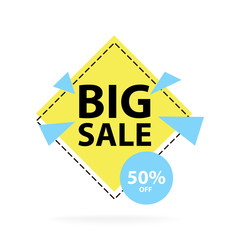 Trendy modern geometric sale badge labels. Vector illustration