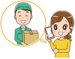 宅配のイラスト