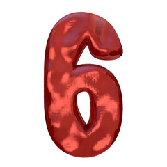 Inflatable digits. 3D rendering