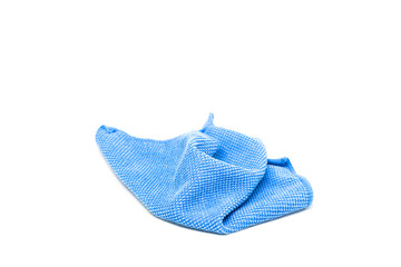 Blue handkerchief isolated on white background