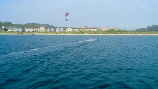 Kitesurfer in a Bay