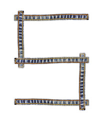 jeans alphabet number 5 (five)