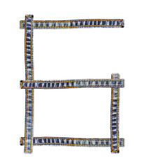 jeans alphabet number 6 (six)