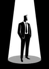 businessman in formal suit standing