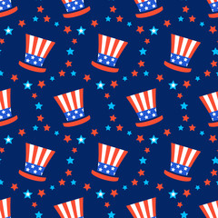 Independence day of America festive seamless pattern background