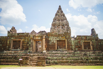 Fototapeta premium Old stone temples Asia ancient historical park Asian Buddhists temples and culture
