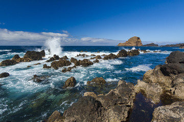 Beautiful sea with rocks seascape
