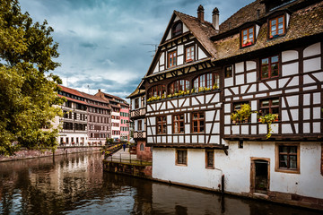 Fototapeta na wymiar Stunning view of Strasbourg in France in Summer