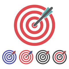 Set of target icon on a white background. Vector illustration